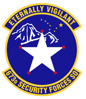 Coat of arms (crest) of the 673rd Security Forces Squadron, US Air Force
