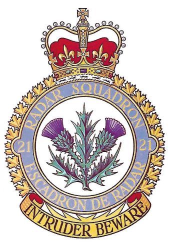 Coat of arms (crest) of the No 21 Radar Squadron, Canadian Armed Forces - Air Command