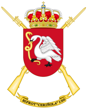Coat of arms (crest) of Protected Infantry Battalion Ceriñola I-50, Spanish Army
