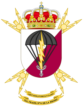 Coat of arms (crest) of the Signal Company No 6 of the Parachute Brigade, Spanish Army