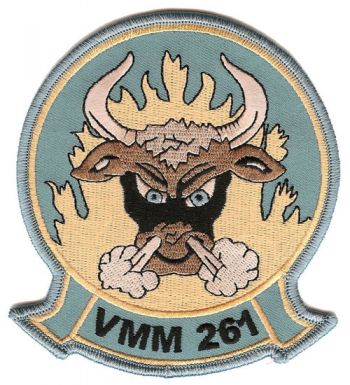 Coat of arms (crest) of VMM-261 Raging Bulls, USMC
