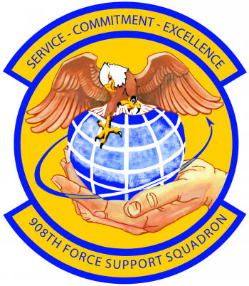 Coat of arms (crest) of the 908th Forces Support Squadron, US Air Force