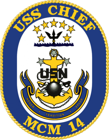 Coat of arms (crest) of Mine Countermeasures Ship USS Chief