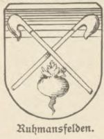 Wappen von Ruhmannsfelden/Arms (crest) of Ruhmannsfelden