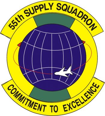 Coat of arms (crest) of the 55th Supply Squadron, US Air Force