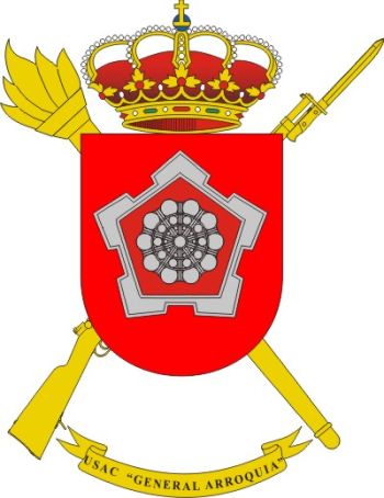 Coat of arms (crest) of the Barracks Services Unit General Arroquia, Spanish Army