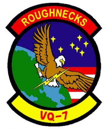 Coat of arms (crest) of the Feet Air Reconnaissance Squadron 7 (VQ-7) Roughnecks, US Navy