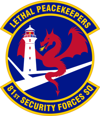Coat of arms (crest) of the 81st Security Forces Squadron, US Air Force