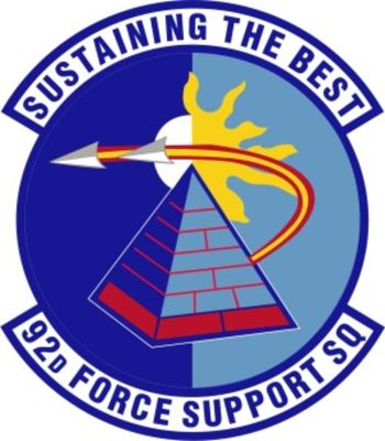 Coat of arms (crest) of the 92nd Force Support Squadron, US Air Force