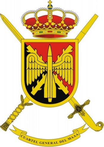Coat of arms (crest) of the Headquarters Air Defence Artillery Command, Spanish Army