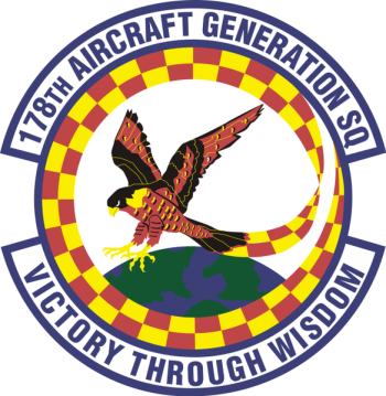 Coat of arms (crest) of the 178th Aircraft Generation Squadron, Ohio Air National Guard