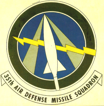 Coat of arms (crest) of the 35th Tactical Missile Squadron, US Air Force