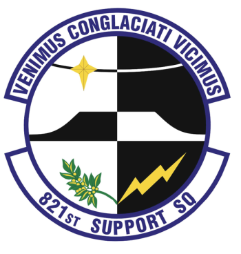 Coat of arms (crest) of the 821st Support Squadron, US Air Force