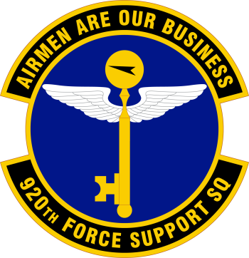 Coat of arms (crest) of the 920th Force Support Squadron, US Air Force