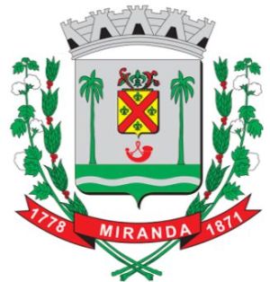 Brasão de Miranda (Mato Grosso do Sul)/Arms (crest) of Miranda (Mato Grosso do Sul)