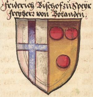 Arms (crest) of Friedrich von Bolanden