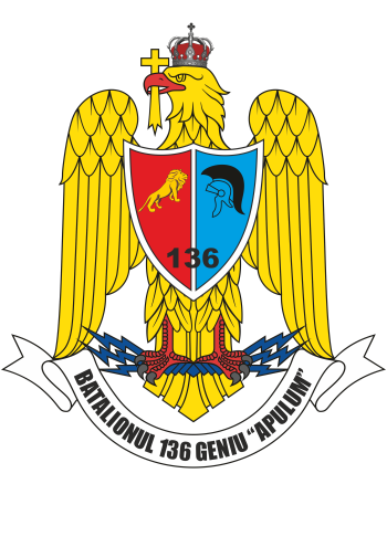 Coat of arms (crest) of the 136th Engineer Battalion Apulum, Romanian Army