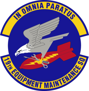 Coat of arms (crest) of the 19th Equipment Maintenance Squadron, US Air Force