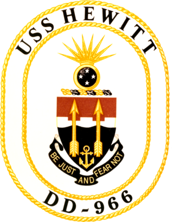 Coat of arms (crest) of the Destroyer USS Hewitt (DD-966)