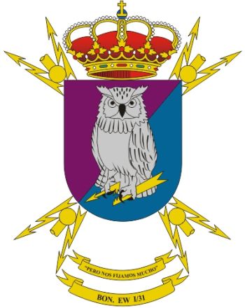 Coat of arms (crest) of the Electronic Warfare Battalion I-31, Spanish Army