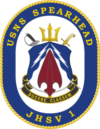 Coat of arms (crest) of the Expeditionary Fast Transport USNS Spearhead (T-EPR-1)(Formerly JHSV-1)
