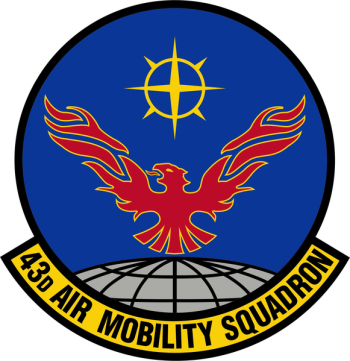 Coat of arms (crest) of the 43rd Air Mobility Squadron, US Air Force