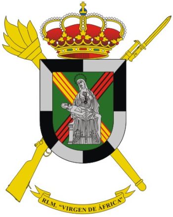 Coat of arms (crest) of the Virgen de Africa Military Logistics Residency, Spanish Army