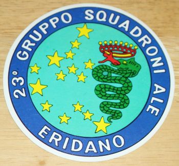 Coat of arms (crest) of the 23rd Army Aviation Squadron Group Eridano, Italian Army