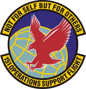 Coat of arms (crest) of the 151st Operations Support Flight, Utah Air National Guard