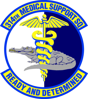 Coat of arms (crest) of the 314th Medical Support Squadron, US Air Force