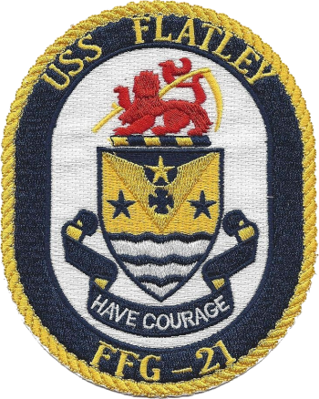 Coat of arms (crest) of the Frigate USS Flatley (FFG-21)