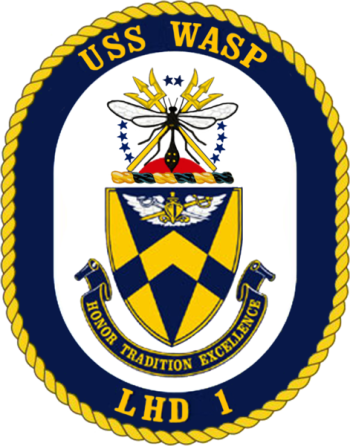 Coat of arms (crest) of the Landing Helicopter Dock USS Wasp (LHD-1)