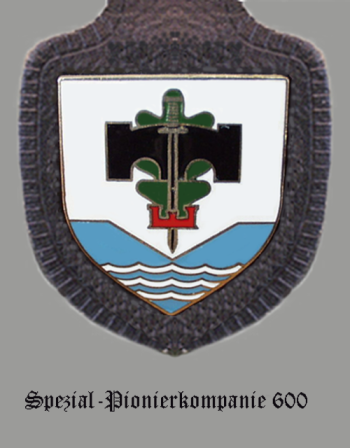 Coat of arms (crest) of the Special Pioneer Company 600, German Army