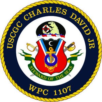 Coat of arms (crest) of the USCGC Charles David JR (WPC-1107)
