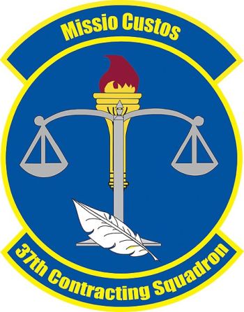 Coat of arms (crest) of the 37th Contracting Squadron, US Air Force