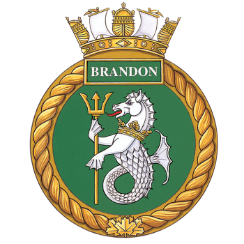 Coat of arms (crest) of the HMCS Brandon, Royal Canadian Navy