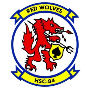 Coat of arms (crest) of the HSC-84 Red Wolves, US Navy