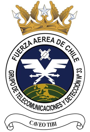 Coat of arms (crest) of the Telecommunications and Detection Group No 33, Air Force of Chile