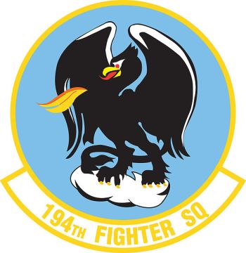 Coat of arms (crest) of the 194th Fighter Squadron, California Air National Guard