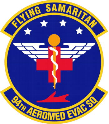 Coat of arms (crest) of the 94th Aeromedical Evacuation Squadron, US Air Force
