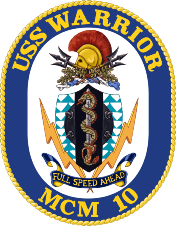 Coat of arms (crest) of Mine Countermeasures Ship USS Warrior