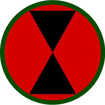 Coat of arms (crest) of 7th Infantry Division Hourglass Division, Bayonet Division, California Division, US Army