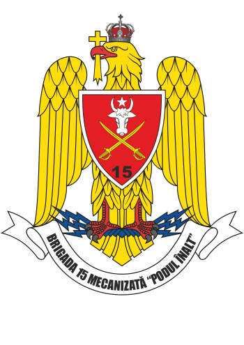 Coat of arms (crest) of the 15th Mechanized Brigade Podul Înalt, Romanian Army
