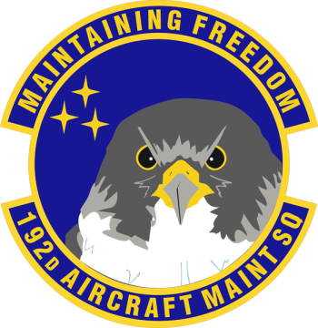 Coat of arms (crest) of the 192nd Aircraft Maintenance Squadron, Virginia Air National Guard
