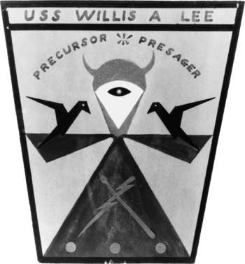 Coat of arms (crest) of the Destroyer Leader USS Willis A. Lee (DL-4)