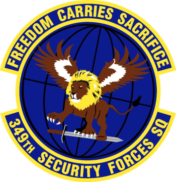 Coat of arms (crest) of the 349th Security Forces Squadron, US Air Force