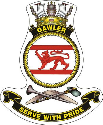Coat of arms (crest) of the HMAS Gawler, Royal Australian Navy
