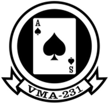 Coat of arms (crest) of VMA-231 Ace of Spades, USMC