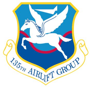 Coat of arms (crest) of the 135th Airlift Group, Maryland Air National Guard