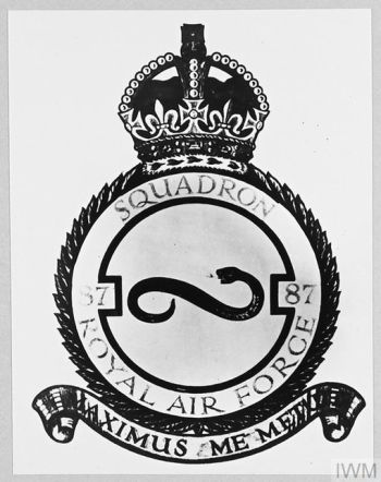 Coat of arms (crest) of the No 87 Squadron, Royal Air Force